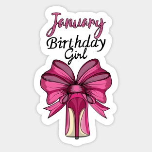 January Birthday Girl Sticker